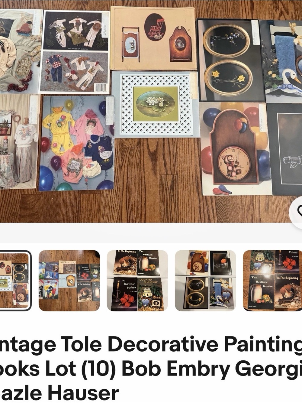 Vintage Decorative Painting / Tole / Fabric Painting Pattern Books Lot of 10